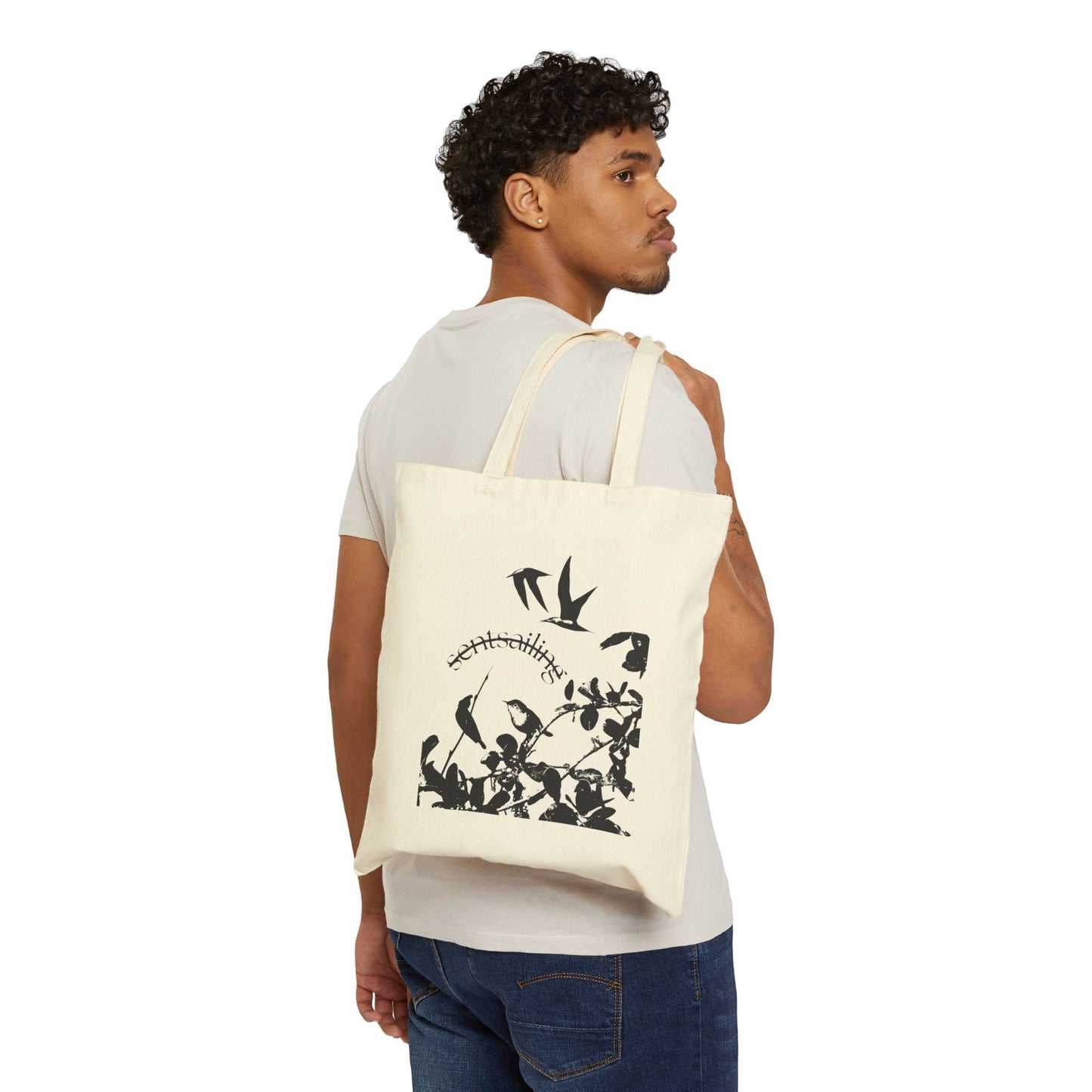 Eco-Friendly Cotton Canvas Tote Bag with Inspirational Design